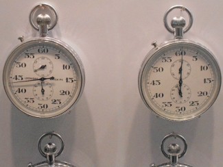 The actual stop watches used by famed Mercedes-Benz team manager Alfred Neubauer