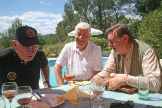 Teddy Pilette, left, Howden Ganley and Theo Huschek