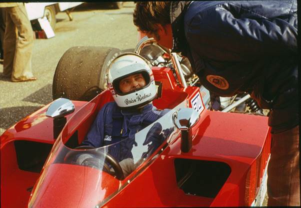 At the wheel of the F5000 Lola Chevrolet