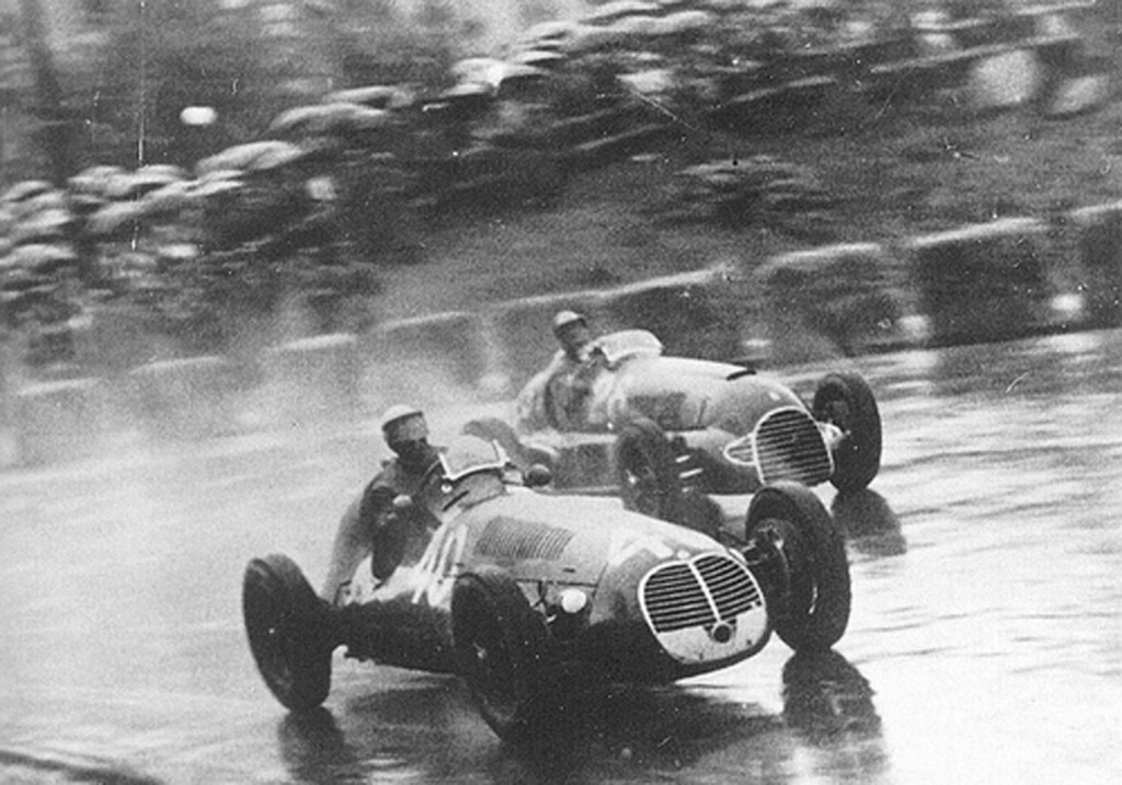 Villoresi at the wheel of his Maserati 4CLT at Berne