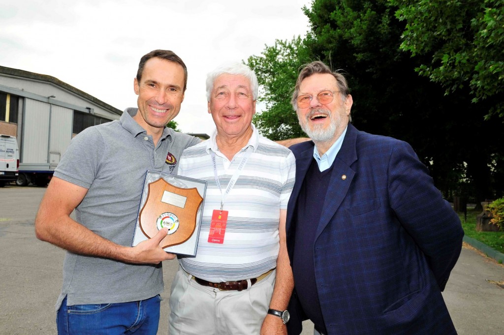 Matteo Panini, left with Howden Ganley and club Secretary Theo Huschek (Photo Peter Meirhofer)