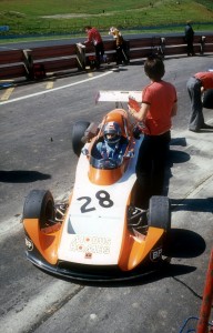 Danny Sullivan with the factory Modus Formula 3 at Knockhill. (Photo Graham Gauld)