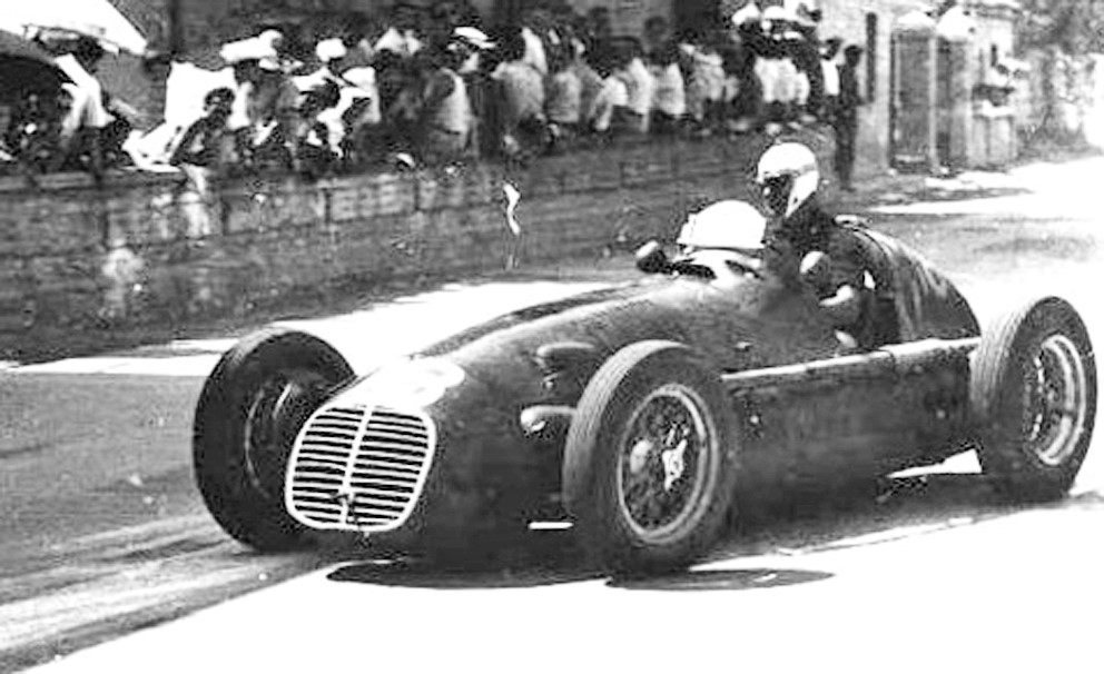 Franco Comotti driving the Maserati Milan in 1950