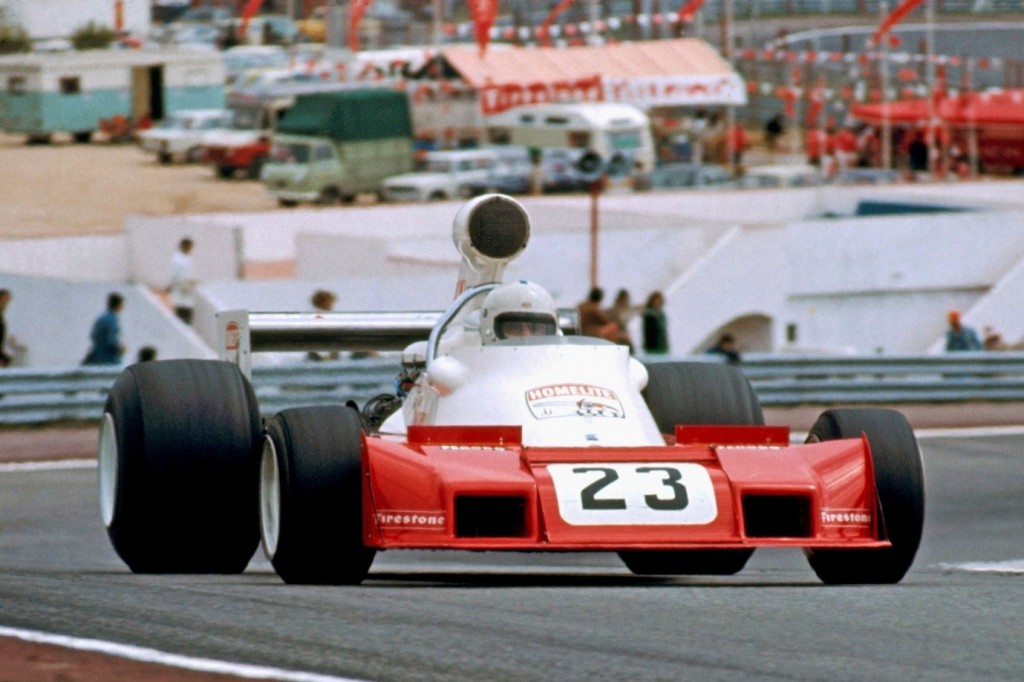 The Trojan 103 run by the Trojan-Tauranac team in 1974 at the Dutch Grand Prix Photo (Tim Schenken Archive.)