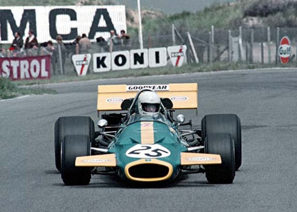 Tim at the wheel of the MRD Brabham BT33 in the Dutch Grand Prix of 1971 ( Schenken Archive)