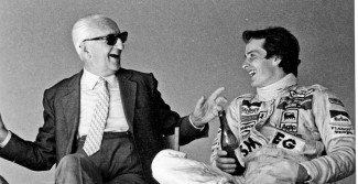 Enzo Ferrari with Giles Villeneuve