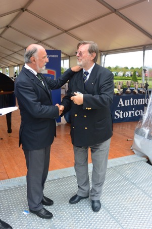 Roberto Loi President of the ACI with Grand Prix Drivers Club Secretary General Theo Huschek