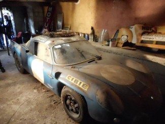 The Renault Alpine  A210 prototype with its long tail body sold as found.