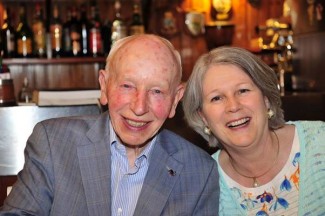 John Surtees with his wife Jane in Maranello 2016. <em>(Photo Peter Meierhofer)</em>