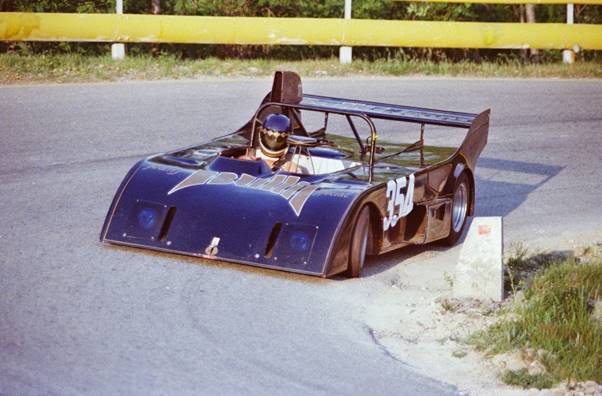 At the Predappio hill climb Gabriele with his P1 Osella Cosworth.