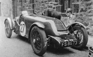 Alastair Cormack, right, with his first Alta, the 1100cc sports car of 1932