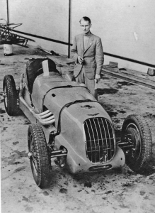 Alastair Cormack with the first true Alta single seater, chassis 52S, that he was to race for the factory in 1936