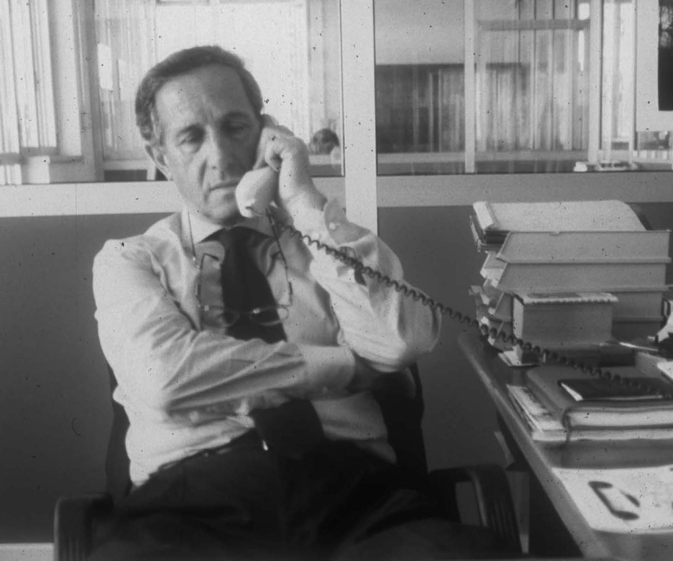 Mauro Forghieri at his desk at his company Aral Engineering.