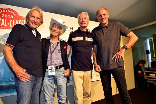 Derek Bell, Arturo Merzario, Daniele Audetto and Hans Stuck prepared for action <em>( Photo Peter Meierhofer)</em>