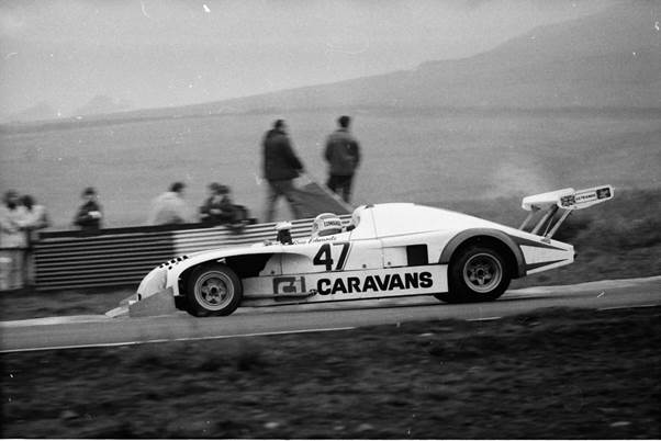 Guy Edwards in his Lola T281 at Knockhill in Scotland