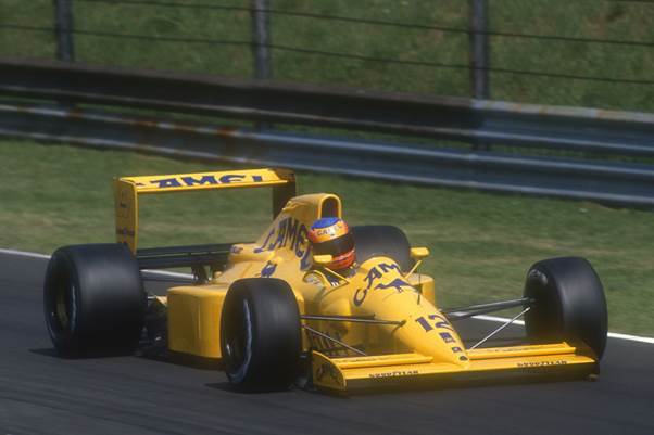 Martin Donnelly driving the Camel Team Lotus 102 Lamborghini. (Photo Grand Prix Photo: Peter Nygaard)