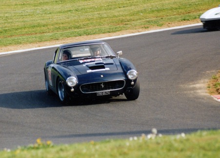 Jean Sage on the Mas du Clos circuit with his beloved Ferrari 250GT SWB.