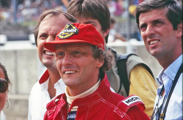 Niki Lauda with Ron Dennis of McLaren.