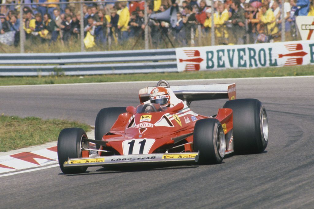 Niki Lauda (Ferrari) in the 1977 Dutch Grand Prix in Zandvoort. Photo: Grand Prix Photo