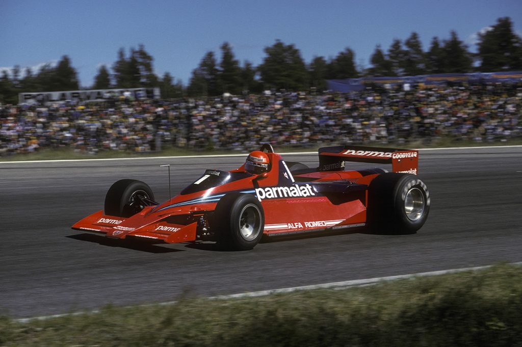 Niki Lauda (Brabham-Alfa Romeo fan car) in the 1978 Swedish Grand Prix in Anderstorp. Photo: Grand Prix Photo