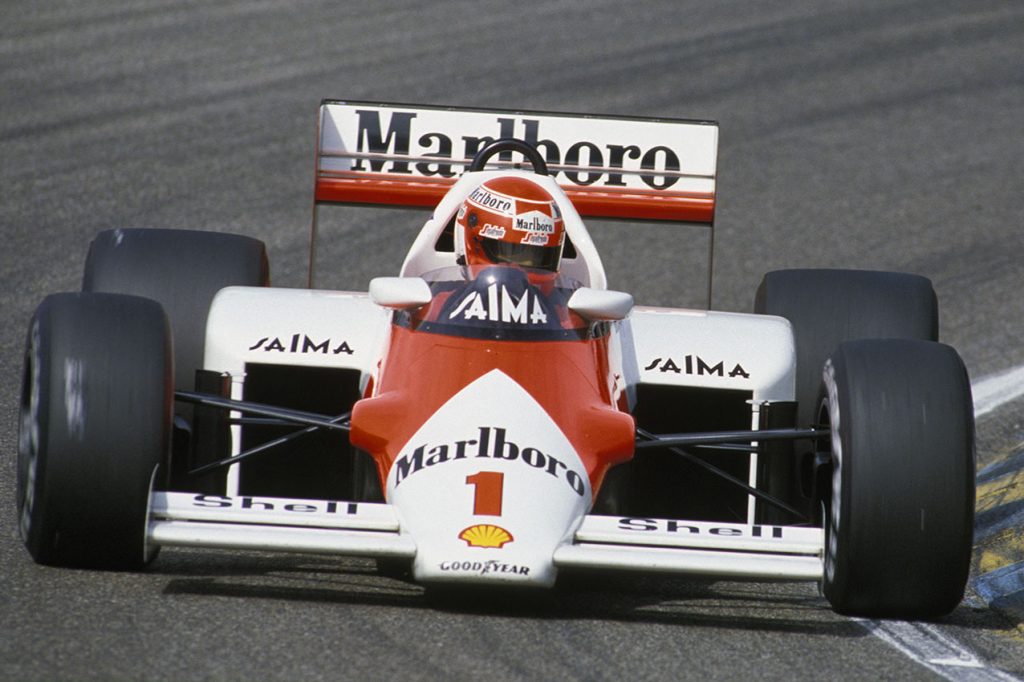 Niki Lauda (McLaren-Porsche/TAG) in the 1985 Dutch Grand Prix in Zandvoort. Photo: Grand Prix Photo