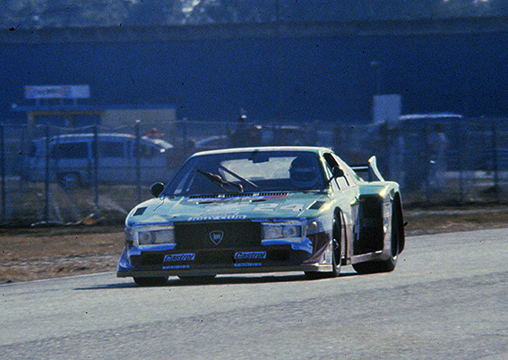 18 year old Emanuele Pirro in his first International race, the 1981 Daytona 24 Hour sports car event where he finished fifth and gave Lancia their first Championship points ( Photo Graham Gauld)