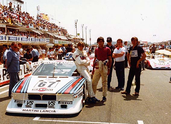 Le Mans 1981 Emanuele in the red shirt with co-driver Beppe Gabbiani before the start.