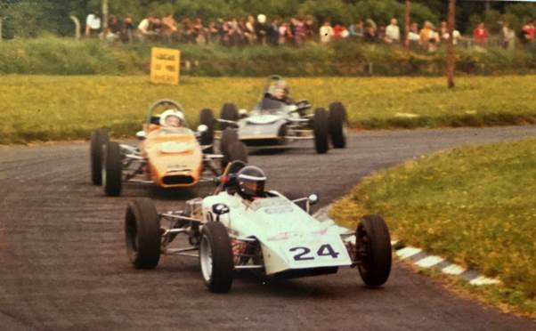 Derek with his first racing car, a Lotus 61 Formula Ford that he bought from Eddie Jordan. ( Daly Archive)