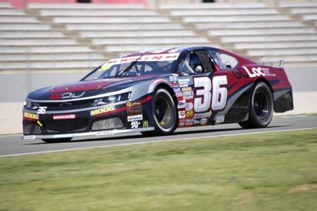 Ulysse Delsaux at the wheel of his Chevrolet in the NASCAR European series