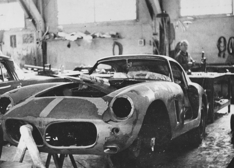 Ferrari 2231GT photographed in the Brandone workshops in Cannes, France with its new nose. (Graham Gauld Archive)
