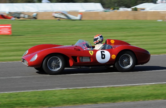 In the Lavant Cup Emanuelle Pirro had a spirited drive in this Ferrari 500TRc (Photo Jeff Bloxham)